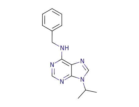 Molecular Structure of 111853-20-4 (9H-Purin-6-amine, 9-(1-methylethyl)-N-(phenylmethyl)-)