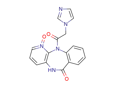 Molecular Structure of 84446-11-7 (11-(1H-imidazol-1-ylacetyl)-5,11-dihydro-6H-pyrido[2,3-b][1,4]benzodiazepin-6-one 1-oxide)