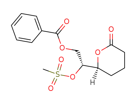Benzoic acid (R)-2-methanesulfonyloxy-2-((S)-6-oxo-tetrahydro-pyran-2-yl)-ethyl ester