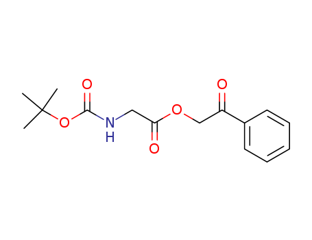 Glycine, N-[(1,1-dimethylethoxy)carbonyl]-, 2-oxo-2-phenylethyl ester