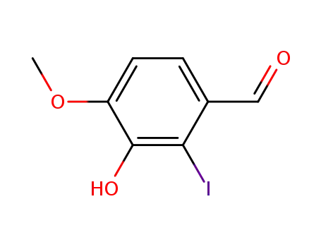 Molecular Structure of 138490-94-5 (4-Formyl-2-hydroxy-3-iodoanisole)