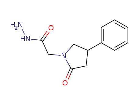 Molecular Structure of 77472-71-0 (2-Oxo-4-phenylpyrrolidine-1-acetic acid hydrazide)