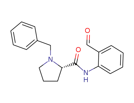 Molecular Structure of 82704-14-1 (2-Pyrrolidinecarboxamide, N-(2-formylphenyl)-1-(phenylmethyl)-, (S)-)