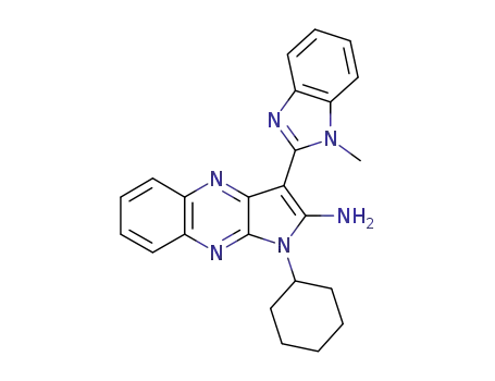 1-Cyclohexyl-3-(1-methyl-1H-benzoimidazol-2-yl)-1H-pyrrolo[2,3-b]quinoxalin-2-ylamine