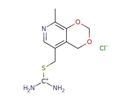 S-(8-methyl-2H,4H-1,3-dioxino<4,5-c>pyridyl)methylthiuronium hydrochloride