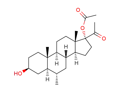 17α-acetoxy-3β-hydroxy-6α-methyl-5α-pregnan-20-one