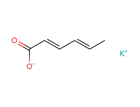 Molecular Structure of 24634-61-5 (Potassium sorbate)