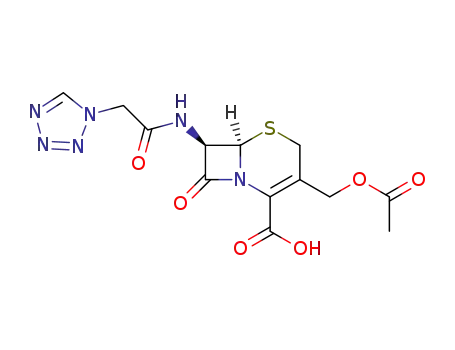 5-Thia-1-azabicyclo[4.2.0]oct-2-ene-2-carboxylicacid, 3-[(acetyloxy)methyl]-8-oxo-7-[[2-(1H-tetrazol-1-yl)acetyl]amino]-,(6R,7R)-