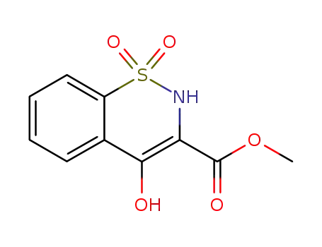 Molecular Structure of 35511-14-9 (Methyl 4-hydroxy-2H-1,2-benzothiazine-3-carboxylate 1,1-dioxide)