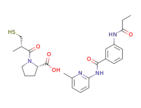 N-(6-Methyl-pyridin-2-yl)-3-propionylamino-benzamide; compound with (S)-1-((S)-3-mercapto-2-methyl-propionyl)-pyrrolidine-2-carboxylic acid