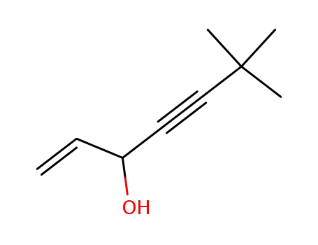Molecular Structure of 78629-20-6 (6,6-Dimethyl-1-hepten-4-yn-3-ol)