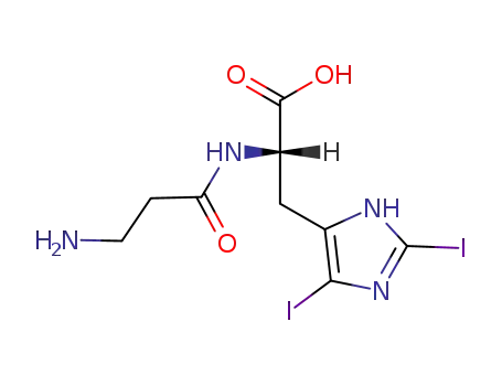Molecular Structure of 39740-49-3 (L-Histidine, N-b-alanyl-2,5-diiodo-)