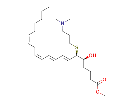 (7E,9E,11Z,14Z)-(5S,6R)-6-(3-Dimethylamino-propylsulfanyl)-5-hydroxy-icosa-7,9,11,14-tetraenoic acid methyl ester