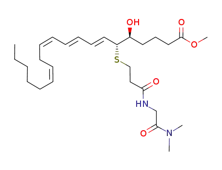 (7E,9E,11Z,14Z)-(5S,6R)-6-[2-(Dimethylcarbamoylmethyl-carbamoyl)-ethylsulfanyl]-5-hydroxy-icosa-7,9,11,14-tetraenoic acid methyl ester