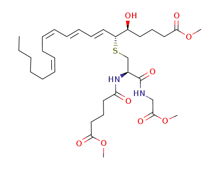 (7E,9E,11Z,14Z)-(5S,6R)-5-Hydroxy-6-[(R)-2-(4-methoxycarbonyl-butyrylamino)-2-(methoxycarbonylmethyl-carbamoyl)-ethylsulfanyl]-icosa-7,9,11,14-tetraenoic acid methyl ester