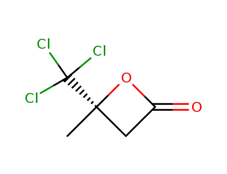 Molecular Structure of 93239-42-0 ((R)-(+)-3-HYDROXY-3-METHYL-4,4,4-TRICHLOROBUTYRIC BETA-LACTONE)