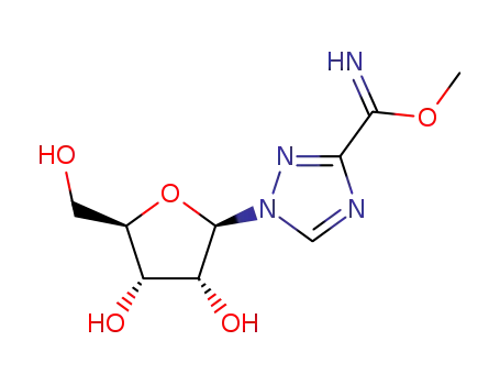 Molecular Structure of 120362-25-6 (methyl 1-ribofuranosyl-1,2,4-triazole-3-carboxamidate)