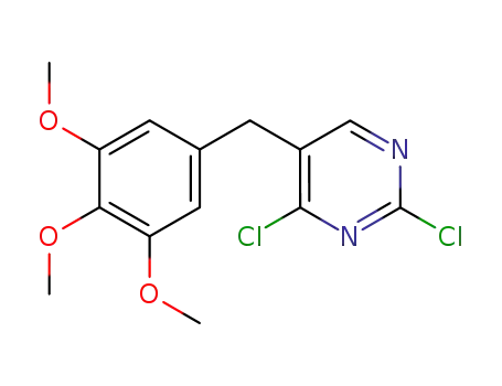 Molecular Structure of 55694-05-8 (2,4-Dichloro-5-[3,4,5-trimethoxybenzyl]pyrimidine)