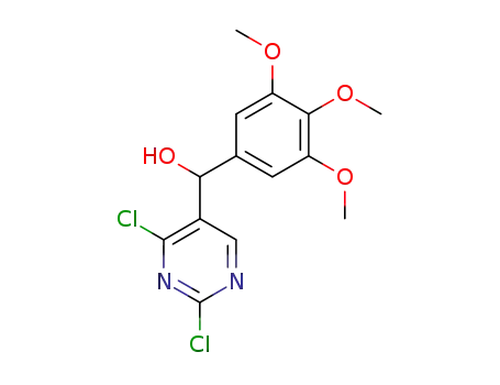 Molecular Structure of 148256-84-2 (5-Pyrimidinemethanol, 2,4-dichloro-a-(3,4,5-trimethoxyphenyl)-)