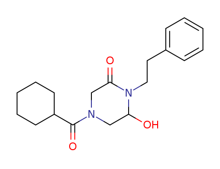 Piperazinone, 4-(cyclohexylcarbonyl)-6-hydroxy-1-(2-phenylethyl)-