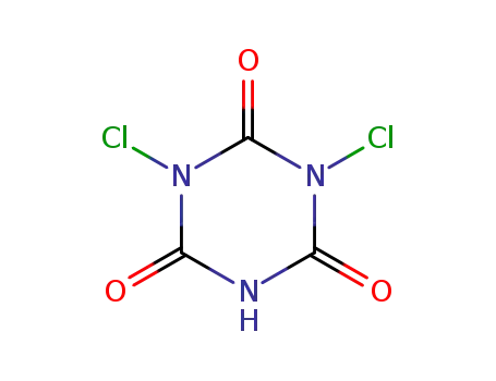 Molecular Structure of 2782-57-2 (DICHLOROISOCYANURIC ACID)