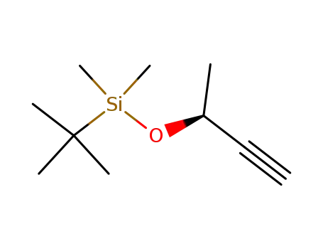 Molecular Structure of 150406-34-1 (Silane, (1,1-dimethylethyl)dimethyl[[(1S)-1-methyl-2-propynyl]oxy]-)