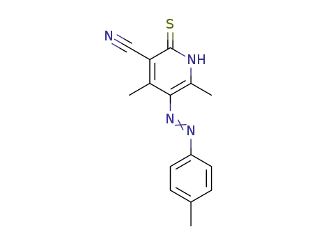 5-(4-methylphenylazo)-3-cyano-4,6-dimethyl-pyridine-2-(1H)-thione