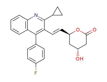 (3R,5S,6E)-7-<2-cyclopropyl-4-(4-fluorophenyl)-quinolin-3-yl>-3,5-dihydroxy-6-heptenoic acid 1,5-lactone