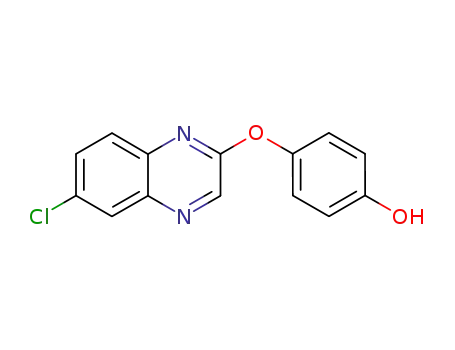 Molecular Structure of 76578-79-5 (6-CHLORO-2-[(4-HYDROXYPHENYL)OXY]QUINOXALINE)