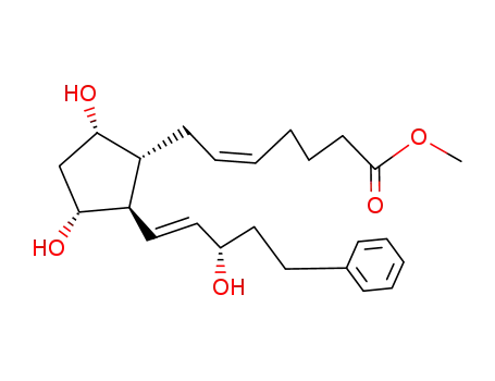 Molecular Structure of 38315-47-8 ((Z)-7-[(1R,2R,3R,5S)-3,5-DIHYDROXY-2-((E)-(S)-3-HYDROXY-5-PHENYL-PENT-1-ENYL)-CYCLOPENTYL]-HEPT-5-ENOIC ACID METHYL ESTER)