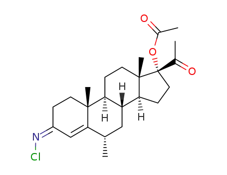 anti-6α-Methyl-17α-acetoxy-Δ4-pregnen-20-on-3-N-chlorimin