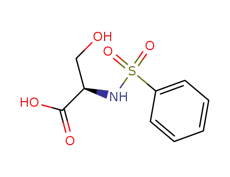 Molecular Structure of 103197-51-9 (D-Serine, N-(phenylsulfonyl)-)