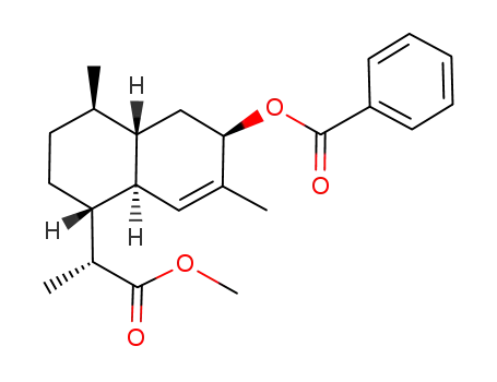 Benzoic acid (2R,4aR,5R,8R,8aS)-5-((R)-1-methoxycarbonyl-ethyl)-3,8-dimethyl-1,2,4a,5,6,7,8,8a-octahydro-naphthalen-2-yl ester