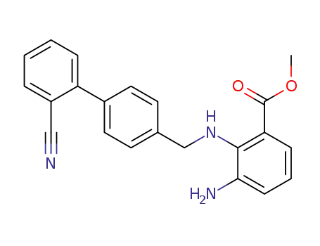 Methyl 3-amino-2-(((2'-cyano-[1,1'-biphenyl]-4-yl)methyl)amino)benzoate