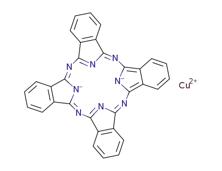Molecular Structure of 147-14-8 ((29H,31H-phthalocyaninato(2-)-N29,N30,N31,N32)copper)