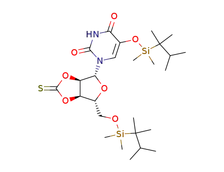 5'-O-(silyl)-2',3'-O-thiocarbonyl-5-(siloxy)uridine