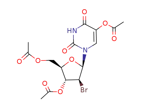 Acetic acid (2R,3R,4S,5R)-5-(5-acetoxy-2,4-dioxo-3,4-dihydro-2H-pyrimidin-1-yl)-2-acetoxymethyl-4-bromo-tetrahydro-furan-3-yl ester