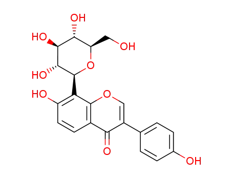 Molecular Structure of 3681-99-0 (Puerarin)