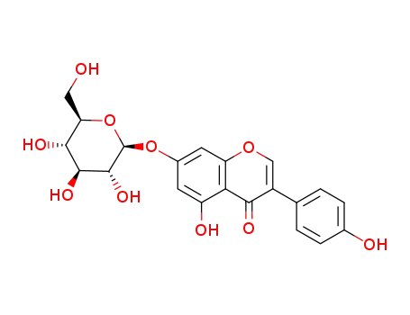 Molecular Structure of 529-59-9 (Genistin)