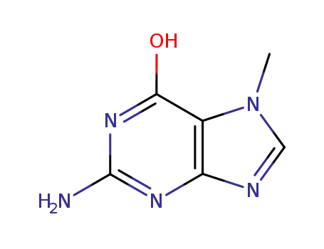 Molecular Structure of 578-76-7 (7-METHYLGUANINE)