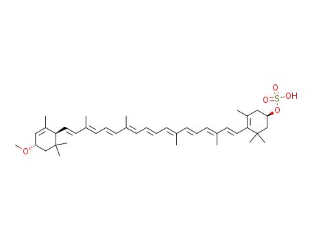 Sulfuric acid mono-{(R)-4-[(1E,3E,5E,7E,9E,11E,13E,15E,17E)-18-((1S,4S)-4-methoxy-2,6,6-trimethyl-cyclohex-2-enyl)-3,7,12,16-tetramethyl-octadeca-1,3,5,7,9,11,13,15,17-nonaenyl]-3,5,5-trimethyl-cyclohex-3-enyl} ester