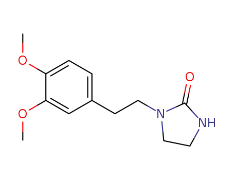 Molecular Structure of 74996-66-0 (2-Imidazolidinone, 1-[2-(3,4-dimethoxyphenyl)ethyl]-)