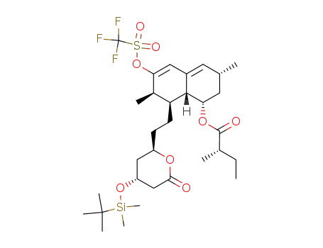 (S)-2-Methyl-butyric acid (1S,3R,7R,8R,8aR)-8-{2-[(2R,4R)-4-(tert-butyl-dimethyl-silanyloxy)-6-oxo-tetrahydro-pyran-2-yl]-ethyl}-3,7-dimethyl-6-trifluoromethanesulfonyloxy-1,2,3,7,8,8a-hexahydro-naphthalen-1-yl ester
