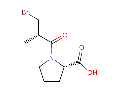 Molecular Structure of 80629-35-2 (1-[(2S)-3-BroMo-2-Methyl-1-oxopropyl]-L-proline)