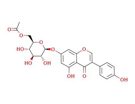 4H-1-Benzopyran-4-one,7-[(6-O-acetyl-b-D-glucopyranosyl)oxy]-5-hydroxy-3-(4-hydroxyphenyl)-