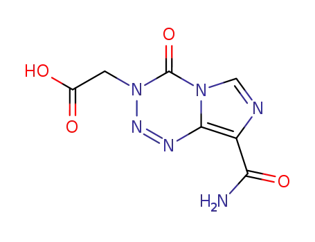 8-carbamoyl-3,4-dihydro-4-oxoimidazo<5,1-d>-1,2,3,5-tetrazin-3-ylacetic acid