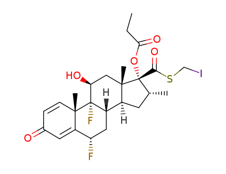 Androsta-1,4-diene-17-carbothioic acid, 6,9-difluoro-11-hydroxy-16-methyl-3-oxo-17-(1-oxopropoxy)-, S-(iodomethyl) ester, (6a,11b,16a,17a)-