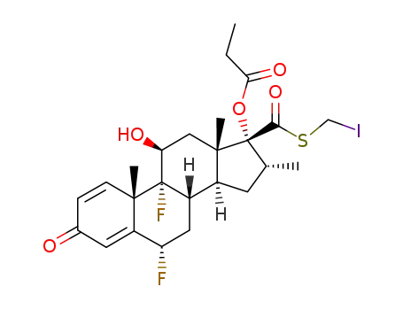 Androsta-1,4-diene-17-carbothioic acid, 6,9-difluoro-11-hydroxy-16-methyl-3-oxo-17-(1-oxopropoxy)-, S-(iodomethyl) ester, (6a,11b,16a,17a)-