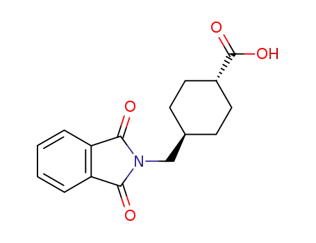 Molecular Structure of 80191-01-1 (Cyclohexanecarboxylic acid,
4-[(1,3-dihydro-1,3-dioxo-2H-isoindol-2-yl)methyl]-, trans-)
