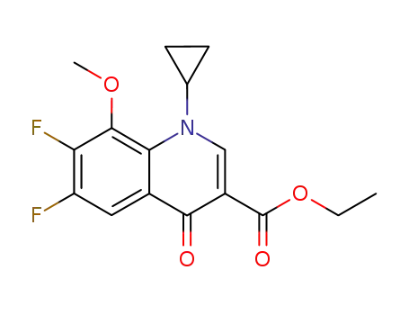 ethyl 8-methoxy-1-cyclopropyl-6,7-difluoro-1,4-dihydro-4-oxo-3-quinolinecarboxylate